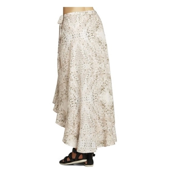 Peach/ Glow Multi Ruffle-hem Wrap Around Skirt - Picture 2 of 5